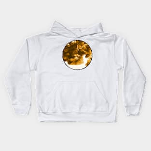 Liquid Gold Scribble Circle Frame Kids Hoodie